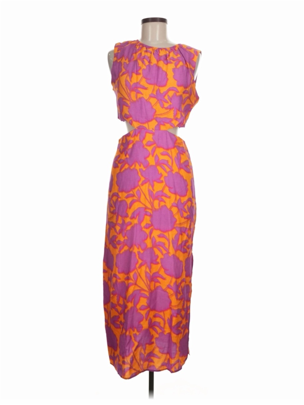 Mango Orange and Purple Paisley Dress